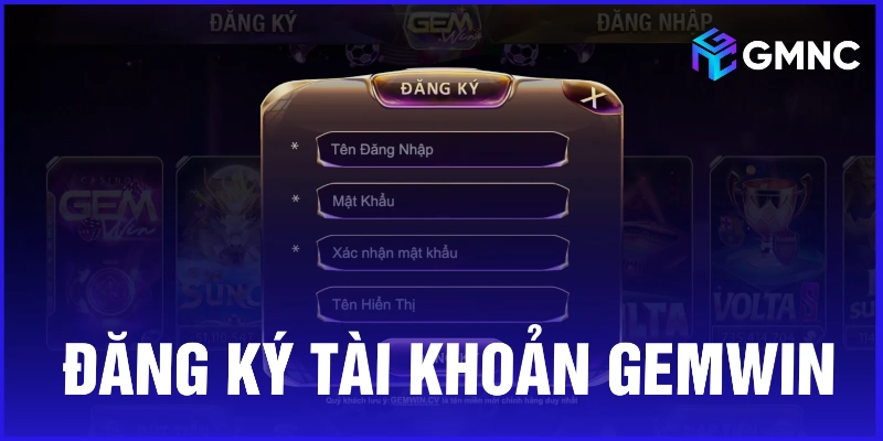 Biểu mẫu đăng ký tài khoản mới tại cổng game